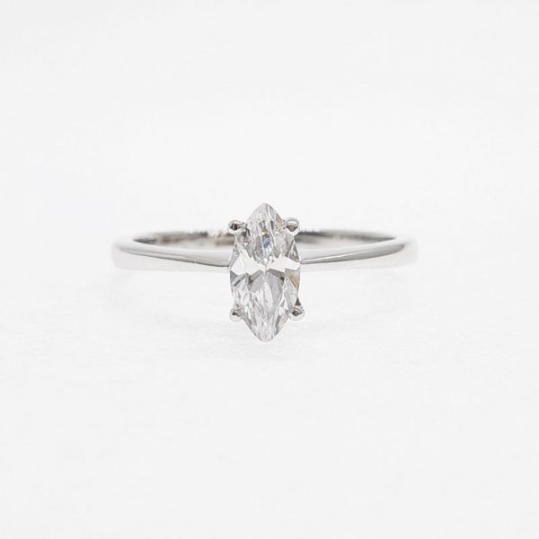 Marquise cz ring แหวนเพชรสวิส เพชรcz รูปมาคีส์ โรงงานผลิตเครื่องประดับเพชรสังเคราะห์ G417